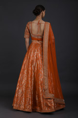 Orange Banarasi Lehengauntitled (8 of 9)